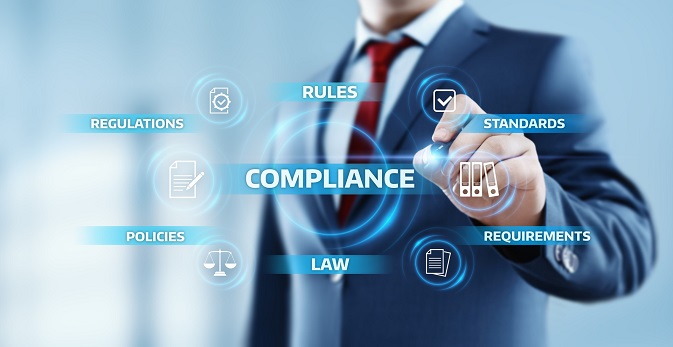 Compliance Rules Law Regulation Policy Business Technology concept